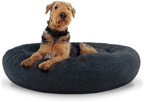 Plüss ágy kutyáknak 80 cm sötétszürke