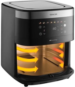 Sencor légkeveréses fritőz 9 l 1700W 230V fekete/matt króm