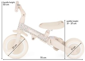 PETITE&MARS - TURBO LIMITED 5 az 1-ben gyermek tricikli Pink Meadow