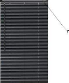 vidaXL Zsalugáter Redőnyök Fekete 130 x 75 cm Alumínium