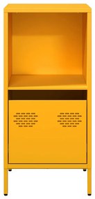 mustársárga hidegen hengerelt acél tálalószekrény 35x39x73,5 cm