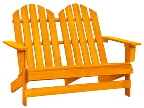 vidaXL kétszemélyes narancssárga tömör fenyőfa kerti adirondack szék