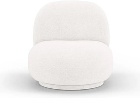 Fehér buklé fotel Chuck – Micadoni Home