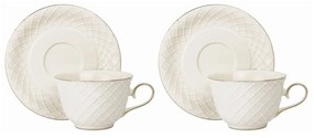 Amber - porcelán 2 személyes csésze+alj szett díszdobozban, 280 ml