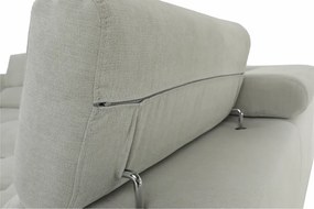 Ülőgarnitúra, világosszürke, szövet, jobbos, BUTON P
