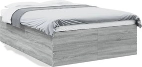 vidaXL sonoma tölgyszínű szerelt fa ágykeret 140x190 cm