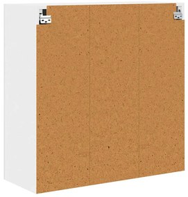 Fali konyhaszekrény Magas Fényű Fehér 80 x 31 x 80 cm Faanyag