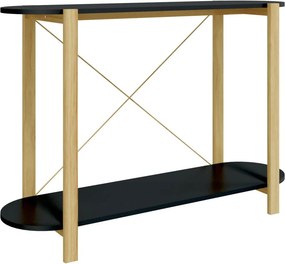 vidaXL fekete szerelt fa tálalóasztal 110 x 38 x 75 cm