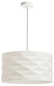 RENDL R13319 EZRA függő lámpatest, dekoratív fehér PVC/szürke