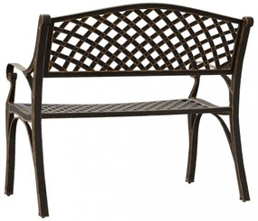 bronzszínű öntött alumínium kerti pad 102 cm