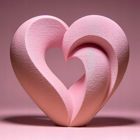 Modern Szív Figura Szobor Dekoráció 3D nyomtatás 15cm Valentin nap