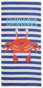 Kék strandtörölköző 160x76 cm Crabulous – Catherine Lansfield