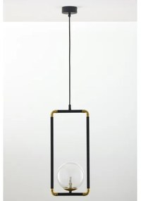 Jupiter 2023 - Csillár zsinóron ZAFRA 1xG9/10W/230V fekete/arany/átlátszó