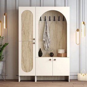 Palermo előszobafal, krém-travertin, 135 cm – TR845HCT4242