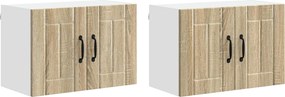 vidaXL Konyhai faliszekrények 2 pcs Sonoma tölgy 60 x 31 x 40 cm