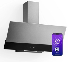 Klarstein Verosteel páraelszívó, Elegáns, minimalista, nagy teljesítményű, A energiaosztály, 624 m³/h, 90 cm