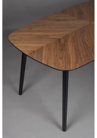 Étkezőasztal diófa dekoros asztallappal 90x165 cm Clover – Dutchbone
