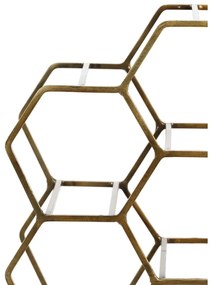 Bronzszínű fém bortartó polcos állvány, palackok száma 12 Salbris – Light &amp; Living