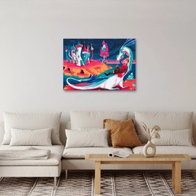 Kép - a herceg és a sárkány hercegnő (70x50 cm)