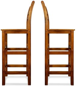 Casaria® 2 db bárszék készlet - akác