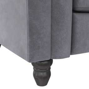 Sötétszürke bársony kinyitható kanapé 236 cm Felix – Støraa