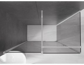 Mexen Velar, zuhanykabin tolóajtóval 140 x 80 cm, 8mm szürke üveg, króm, 871-140-080-41-01