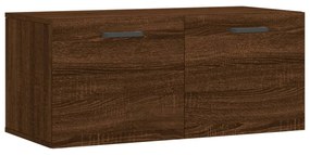 barna tölgyszínű szerelt fa faliszekrény 80x36,5x35 cm