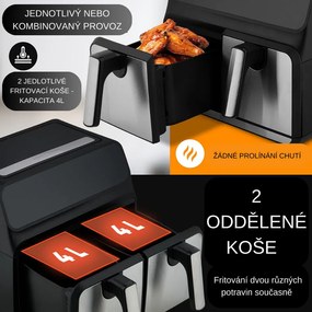 ProfiCook FR 1287 H dupla hőlégfúvós sütő, 8 l