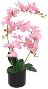 műorchidea virágcseréppel 65 cm rózsaszín