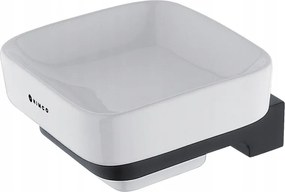 Nimco Maya Black fali szappantartó kerámia, fekete fém Mac 29059K-90_