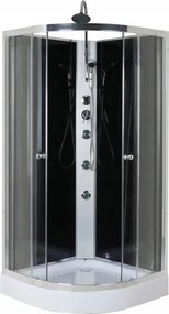 Hidromasszázs zuhanykabin téglalap alakú sarok 90x90x225 cm