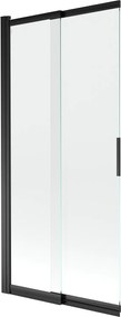 Mexen Fox, 2 szárnyas kádparaván 85x150 cm, 5mm átlátszó üveg, fekete profil, 891-085-002-70-00