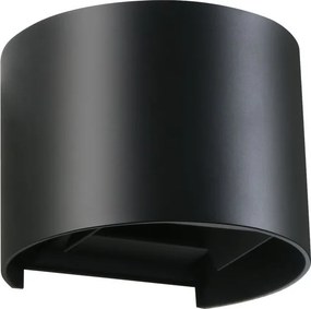PREZENT 31501 GRADUS Modern Kültéri Fali Lámpa Matt Fekete, Átlátszó LED IP65