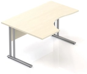 Visio ergonomikus asztal 140 x 100 cm, bal, juhar