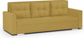 FELIX Háromszemélyes kinyitható kanapé Sárga