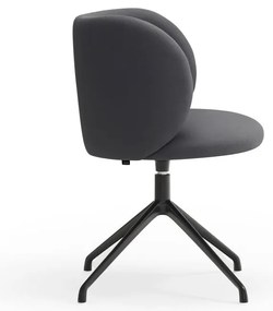 Sötétszürke kárpitozott étkezőfotel Mogi – Teulat