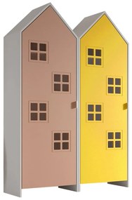 Sárga-rózsaszín gyerek ruhásszekrény 115x171,5 cm CASAMI BRUGES – Vipack