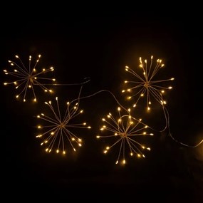 BRILAGI - LED kültéri karácsonyi fényfüzér 150× LED, 5 m, IP44, meleg fehér, tűzijáték-effektus