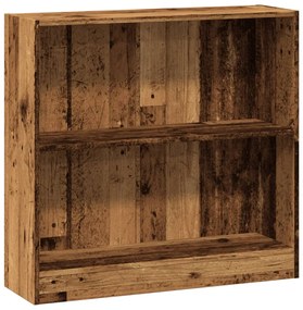 antik fa színű szerelt fa könyvespolc 80 x 24 x 76 cm