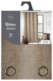 Világosbarna zsenília függöny 140x260 cm Leo – douceur d'intérieur