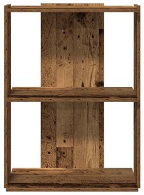 3 szintes antik fa szerelt fa könyvespolc 60x30x80 cm