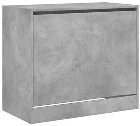 betonszürke szerelt fa cipőszekrény 80x42x69 cm