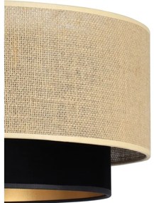 Felületre szerelt csillár SARTA 1xE27/60W/230V fekete/juta