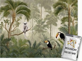 Gyerek Fotótapéta Dzsungel Madarak Pálmafák Gyerekszobába 250x175