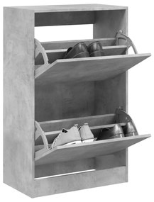 betonszürke szerelt fa cipőszekrény 60 x 34 x 96,5 cm