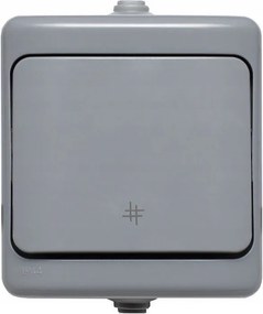 Kos Bryza Keresztkapcsoló szimpla falra szerelhető IP54 Szürke 180007