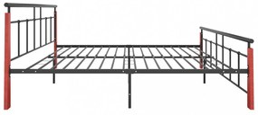 fém és tömör tölgyfa ágykeret 200 x 200 cm