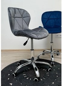 Dolgozószobai szett – összecsukható íróasztal ZARIMO 80×40 cm fekete + irodai szék AVOLA VELVET szürke