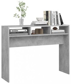 betonszürke szerelt fa tálalóasztal 105 x 30 x 80 cm