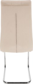 Étkezőszék, bézs Dulux Velvet szövet/króm, SALOMA NEW